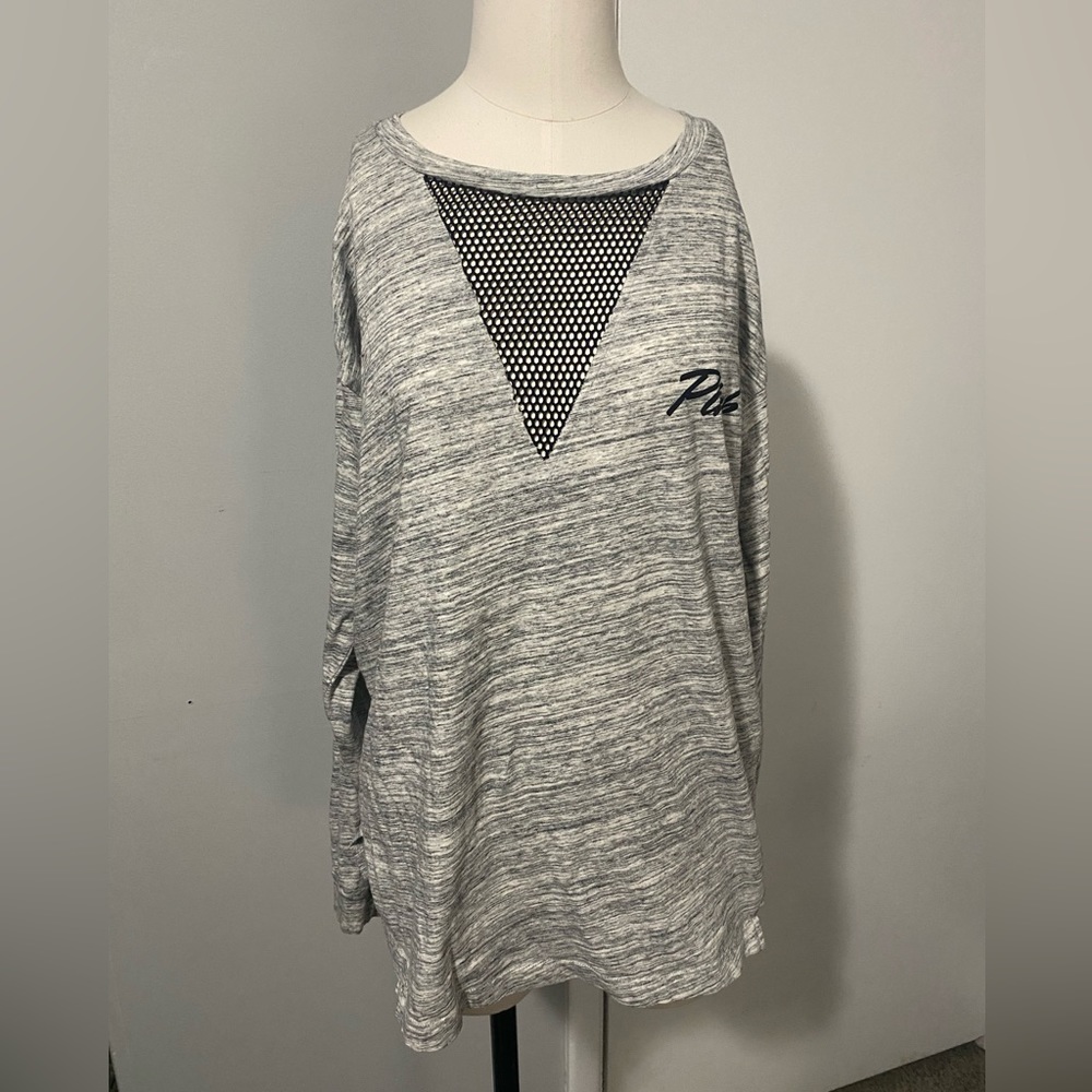 PINK Long Sleeve Mesh Shirt